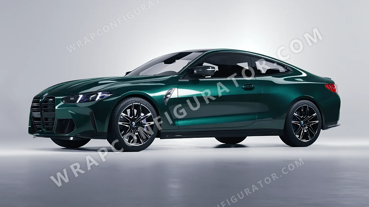 Green BMW M4 Coupe 2024 wrapped in Colourshield PPF by HyperPro Green GAF39-P