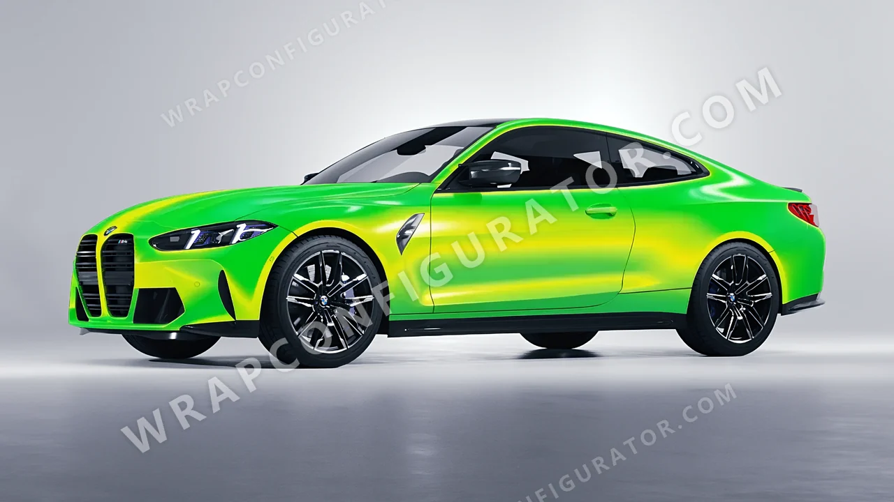 Green BMW M4 Coupe 2024 wrapped in Colourshield PPF by HyperPro Green GSF02-P