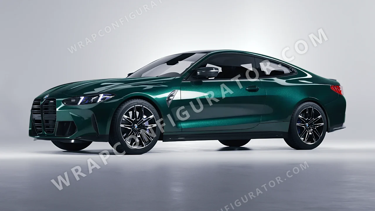 Green BMW M4 Coupe 2024 wrapped in Colourshield PPF by HyperPro Green HGM59-P