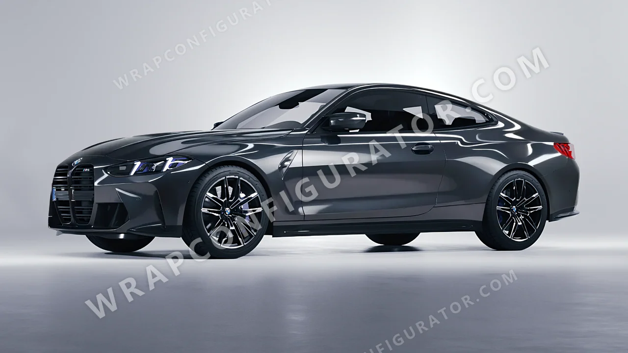 Grey BMW M4 Coupe 2024 wrapped in 3M Gloss Anthracite G201