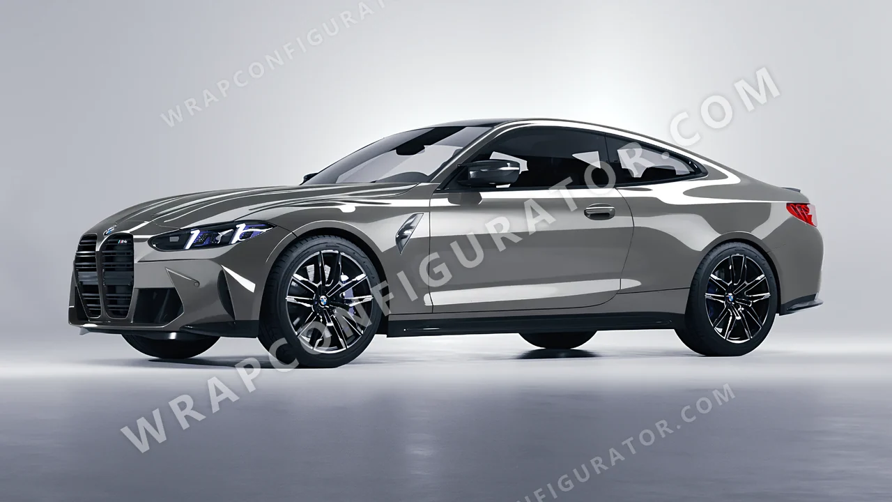 Grey BMW M4 Coupe 2024 wrapped in 3M Nardo Gray HG61