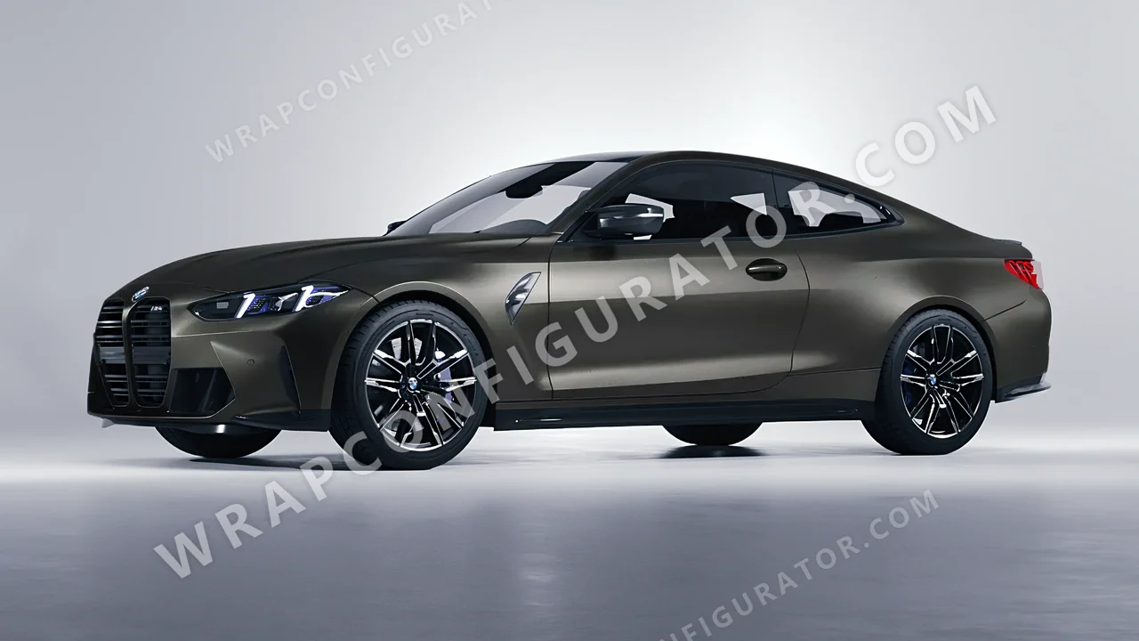 Grey BMW M4 Coupe 2024 wrapped in Avery Dennison Charcoal SW900-845-M