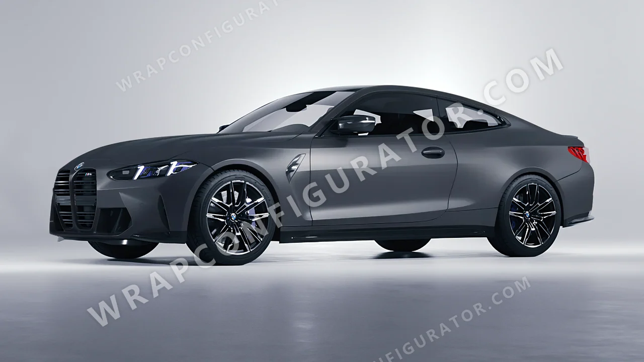 Grey BMW M4 Coupe 2024 wrapped in Avery Dennison Dark Grey SW900-856-O