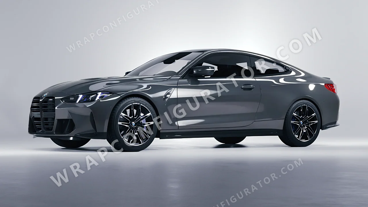 Grey BMW M4 Coupe 2024 wrapped in Avery Dennison Dark Grey SW900-865-O