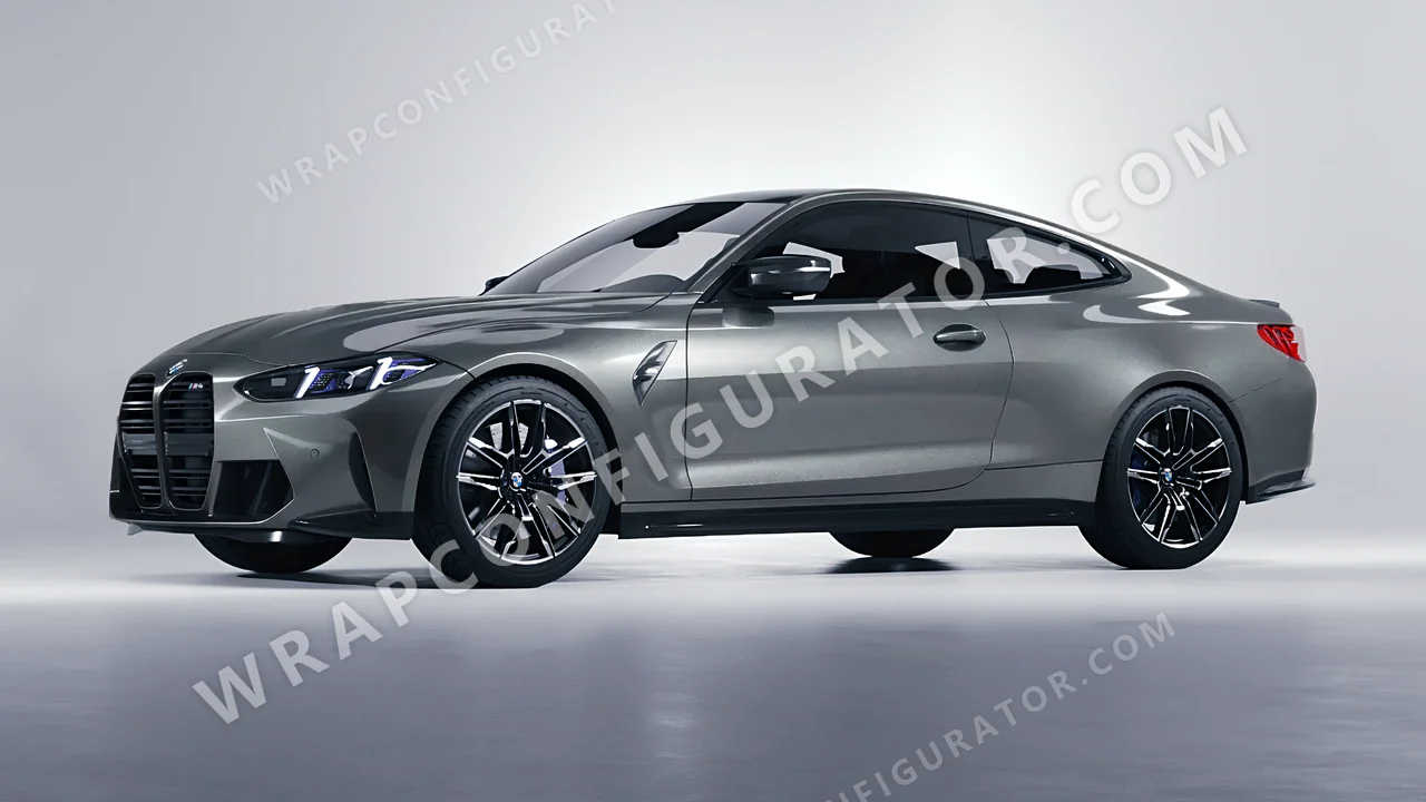 Grey BMW M4 Coupe 2024 wrapped in Avery Dennison Grey SW900-807-M