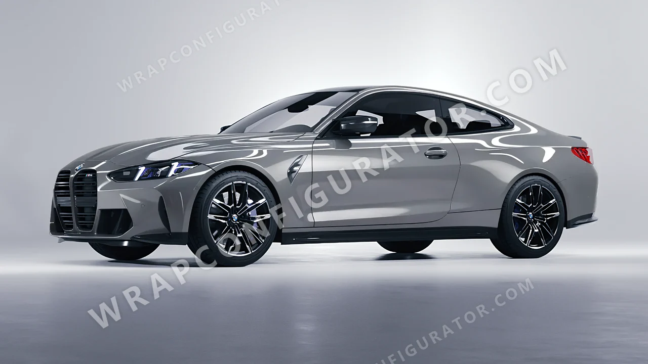 Grey BMW M4 Coupe 2024 wrapped in Avery Dennison Grey SW900-832-O