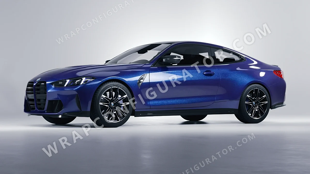 Grey BMW M4 Coupe 2024 wrapped in Avery Dennison Magnetic Burst SW900-679-M