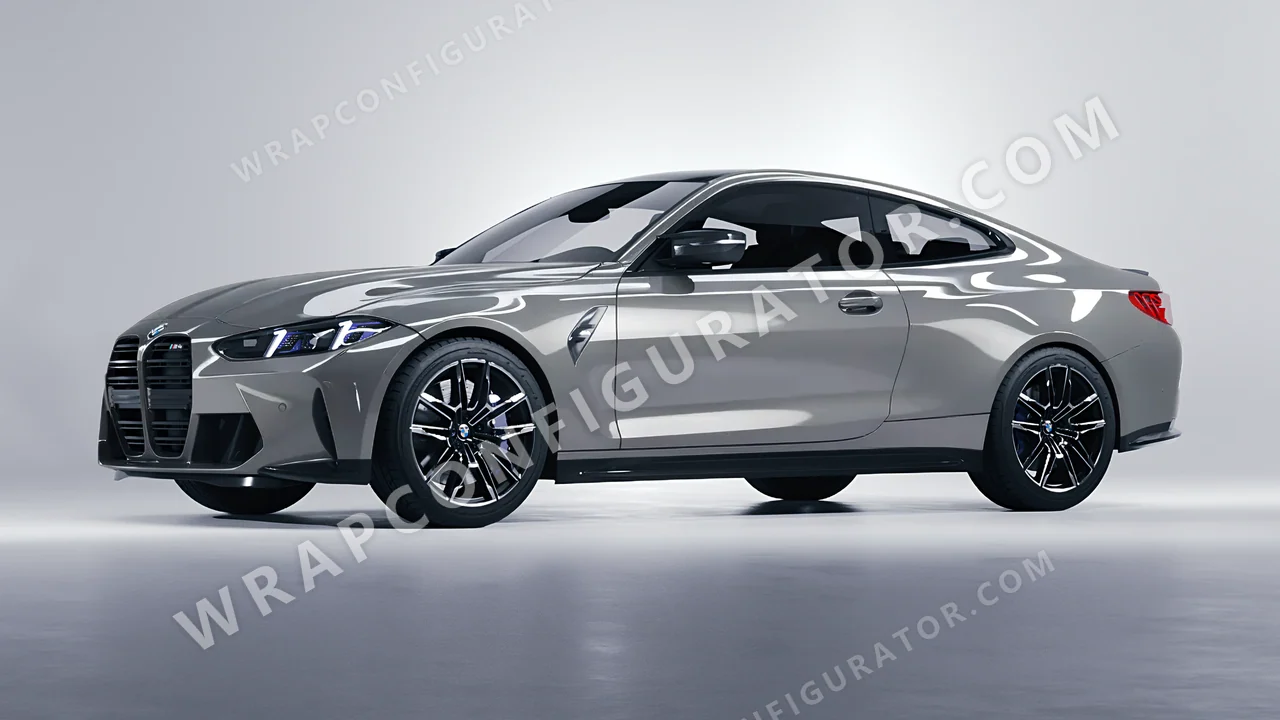 Grey BMW M4 Coupe 2024 wrapped in Avery Dennison Misty Grey SW900-827-O