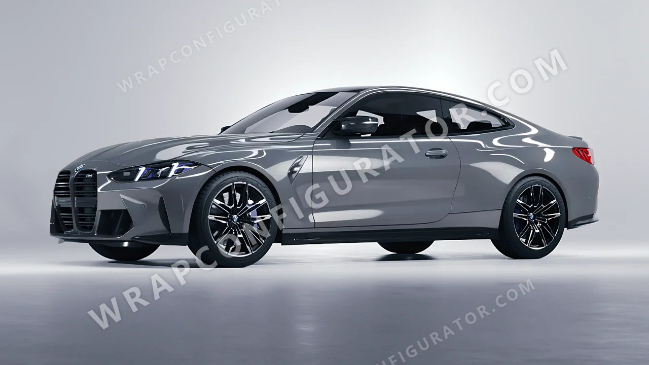 Grey BMW M4 Coupe 2024 wrapped in Avery Dennison Rock Grey SW900-821-O