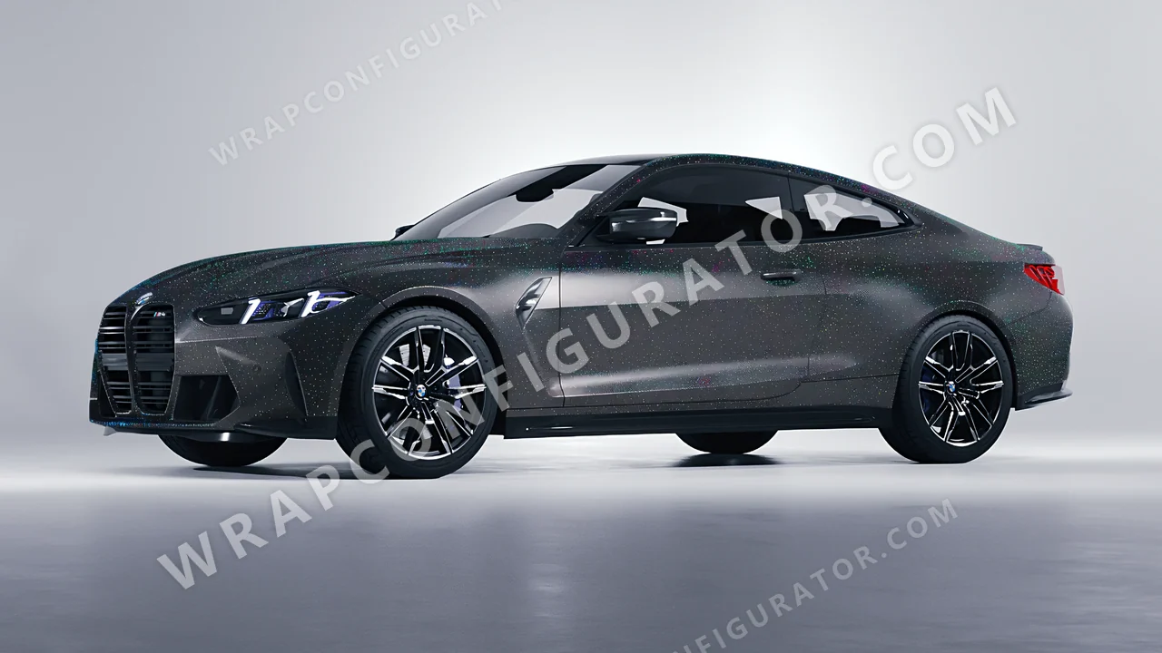 Grey BMW M4 Coupe 2024 wrapped in Colourshield PPF by HyperPro Dark Gray GLF01-P