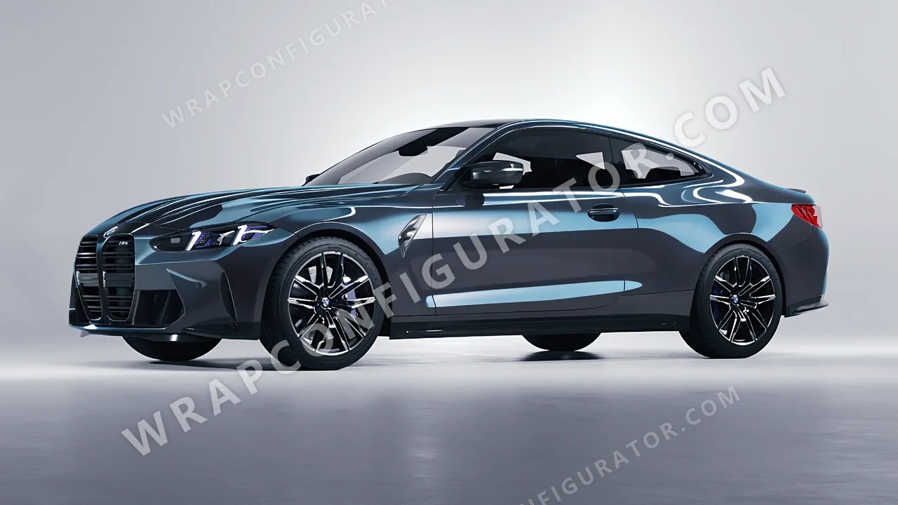 Grey BMW M4 Coupe 2024 wrapped in Colourshield PPF by HyperPro Deep Gray HGF03-P