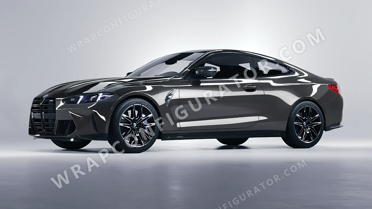 Grey BMW M4 Coupe 2024 wrapped in Colourshield PPF by HyperPro Deep Gray HGF68-P