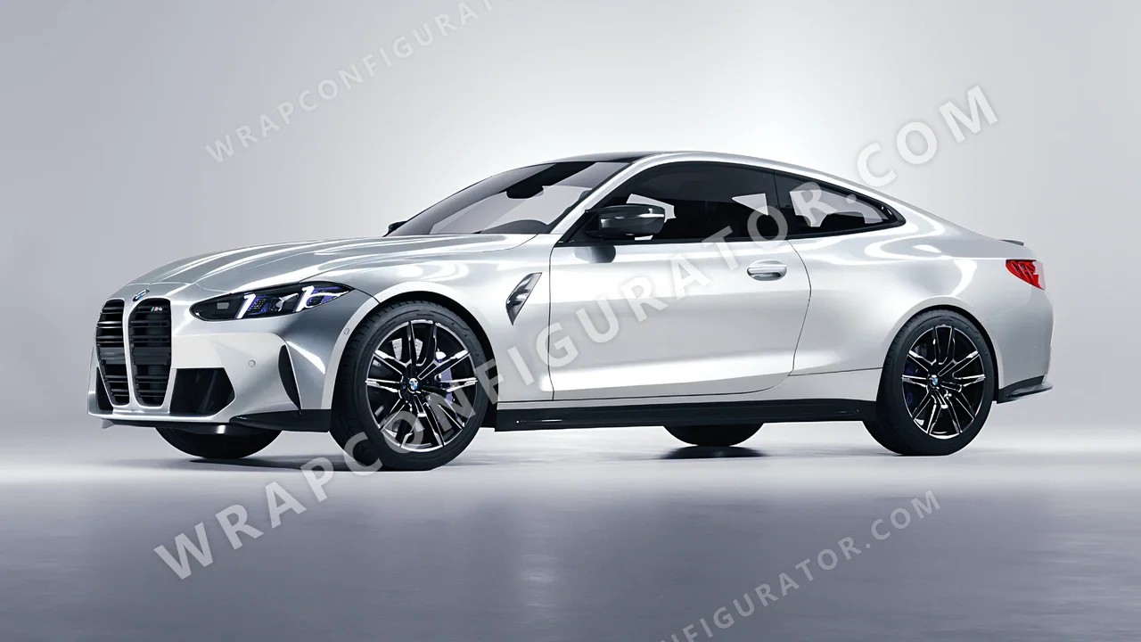 Grey BMW M4 Coupe 2024 wrapped in Colourshield PPF by HyperPro GT Silver GAF09-P