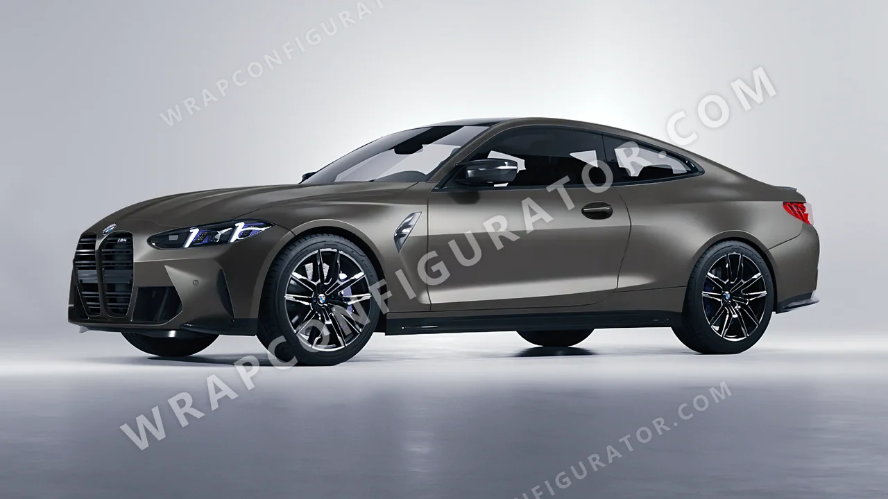 Grey BMW M4 Coupe 2024 wrapped in Colourshield PPF by HyperPro Ink Gray SMF49-P