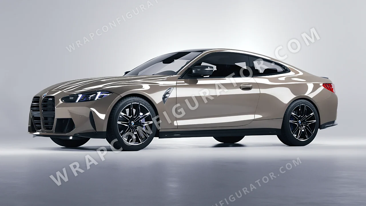Grey BMW M4 Coupe 2024 wrapped in Colourshield PPF by HyperPro Light Space Gray HGF34-P