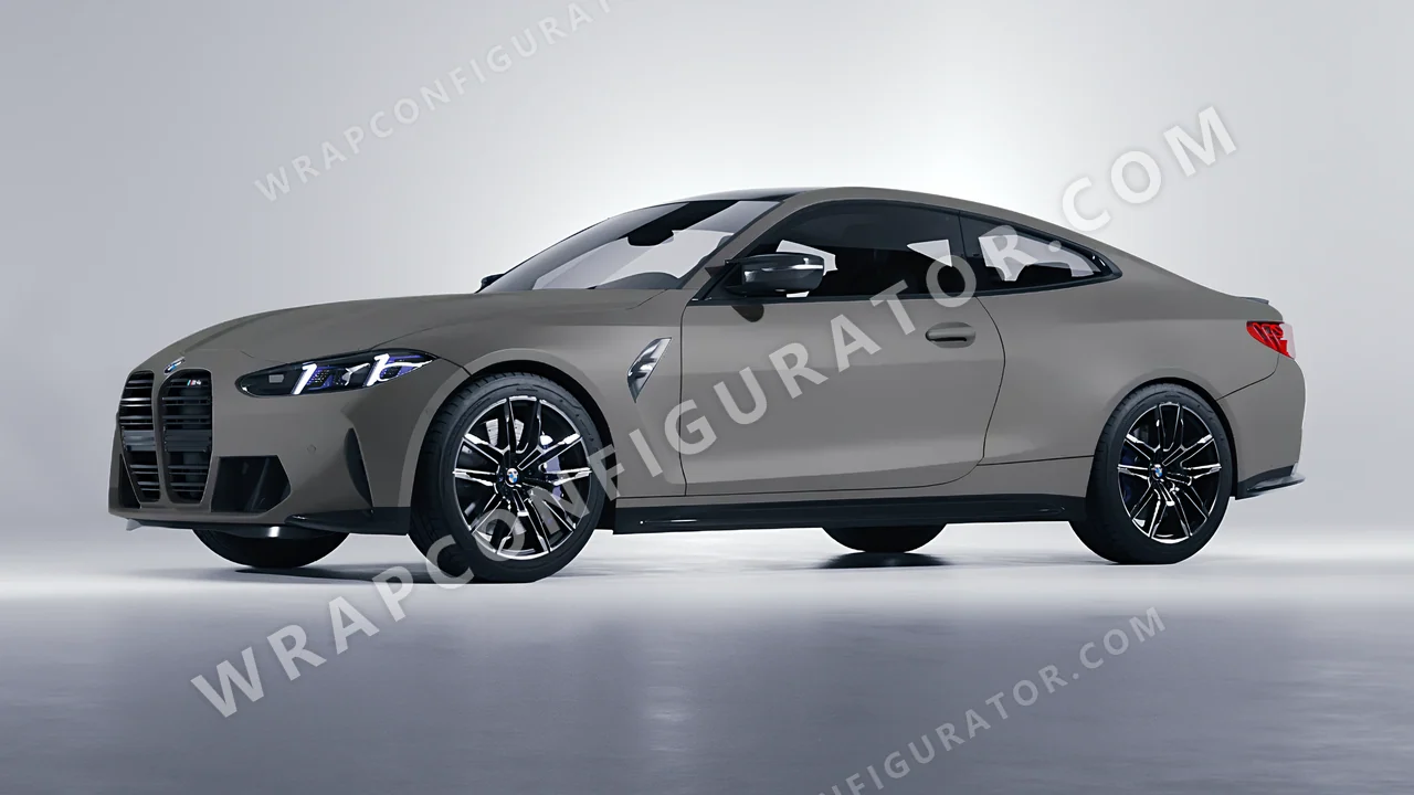 Grey BMW M4 Coupe 2024 wrapped in Colourshield PPF by HyperPro Shadow Gray SMF24-P