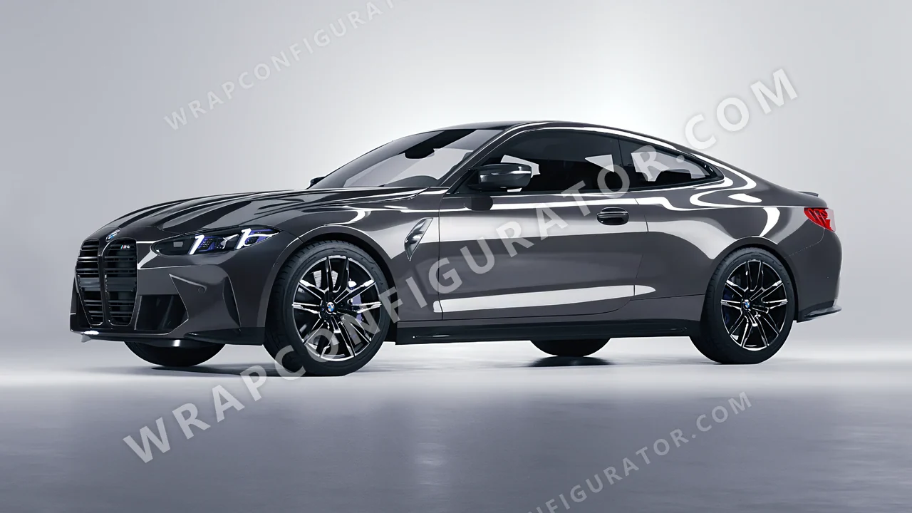 Grey BMW M4 Coupe 2024 wrapped in Inozetek Dynamic PPF Falcon Grey DPPF905