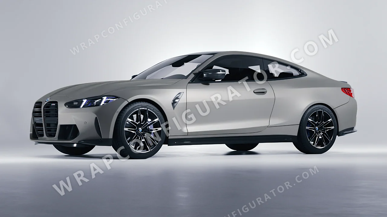 Grey BMW M4 Coupe 2024 wrapped in Inozetek Dynamic PPF Shark Grey DPPF818