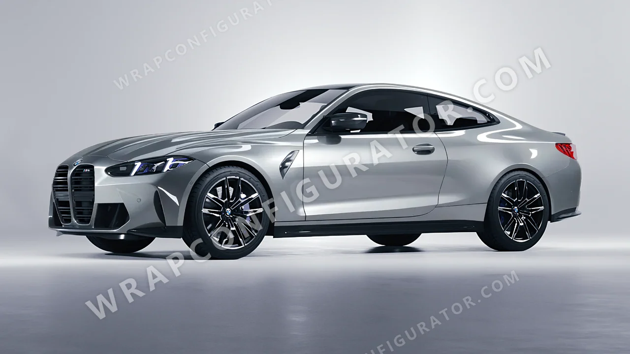 Grey BMW M4 Coupe 2024 wrapped in Inozetek Dynamic PPF Silver Bullet DPPF912