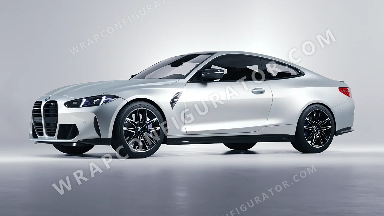 Grey BMW M4 Coupe 2024 wrapped in Inozetek Dynamic PPF Silver DPPF803