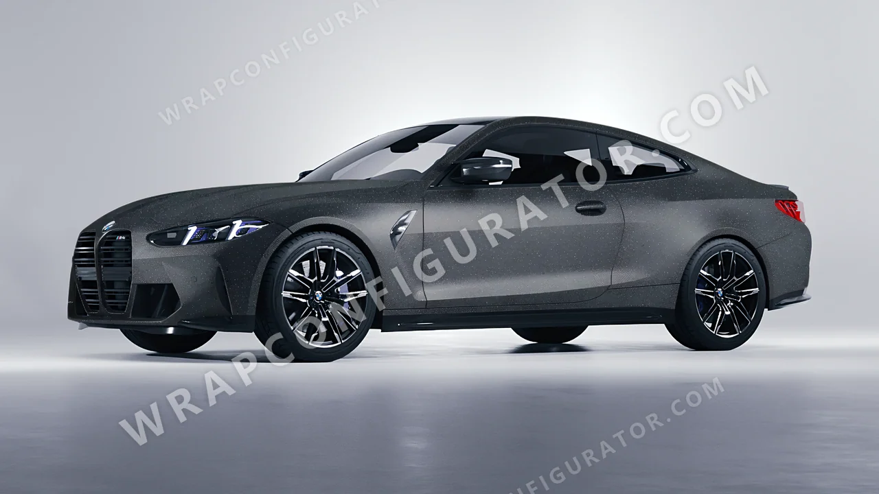 Grey BMW M4 Coupe 2024 wrapped in KPMF Dark Grey Matt K89015