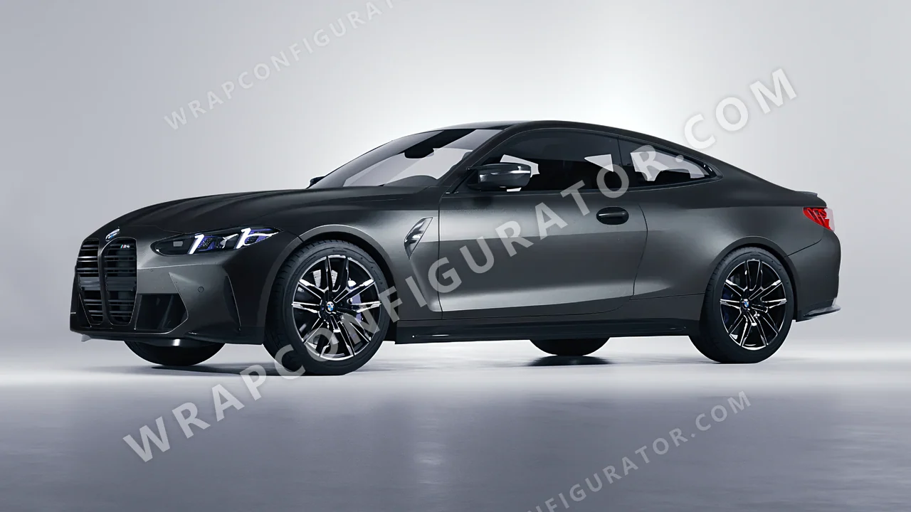 Grey BMW M4 Coupe 2024 wrapped in KPMF Matt Anthracite K75320