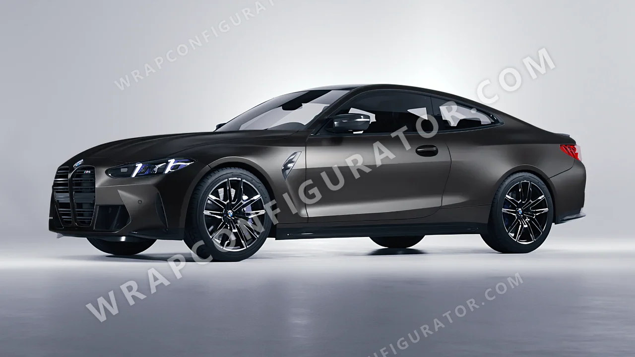 Grey BMW M4 Coupe 2024 wrapped in ORACAL Anthracite 970RA-093M