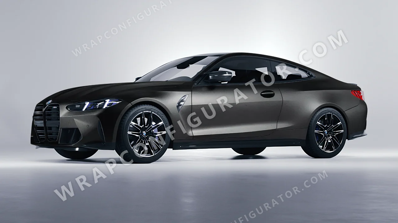 Grey BMW M4 Coupe 2024 wrapped in ORACAL Charcoal 970RA-937M
