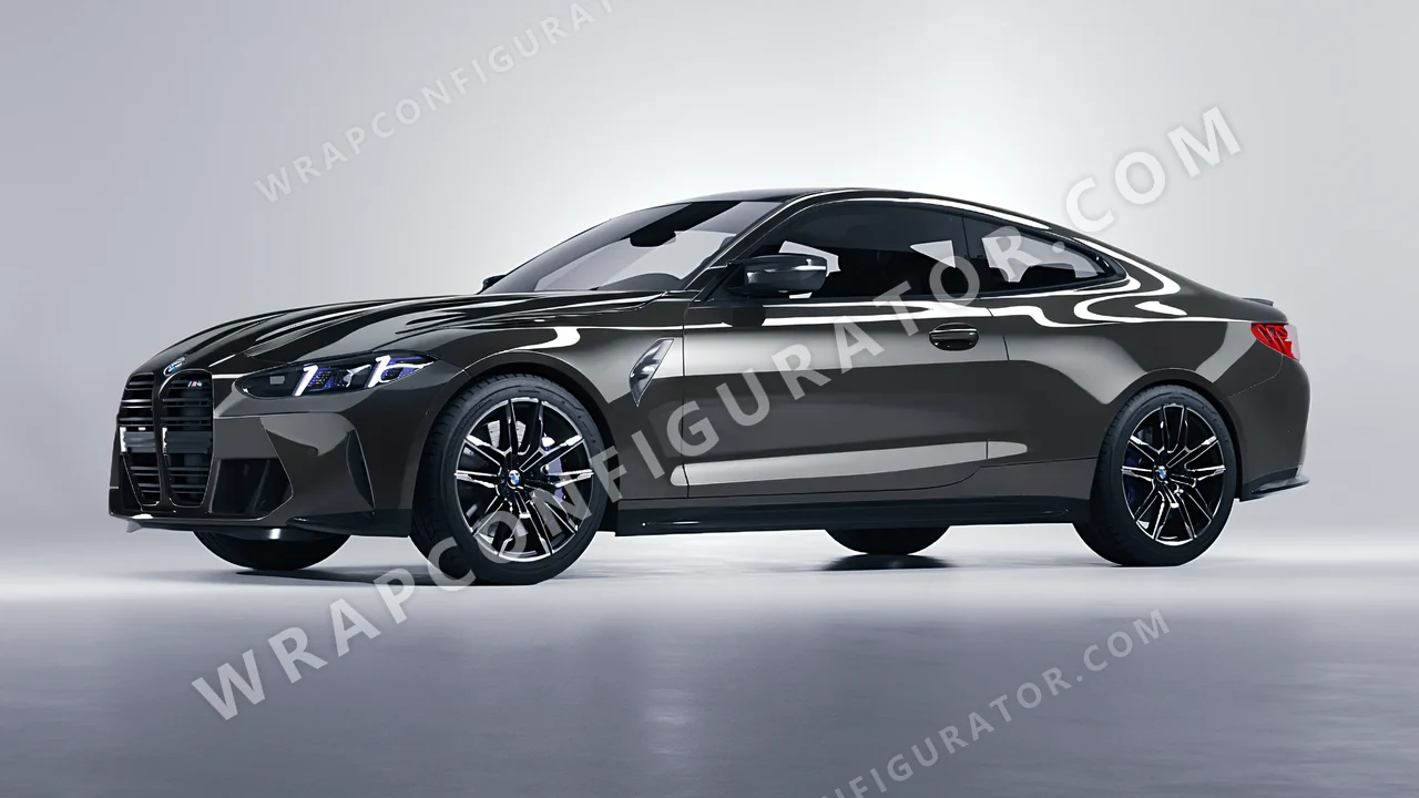 Grey BMW M4 Coupe 2024 wrapped in ORACAL Dark Grey 970RA-073G