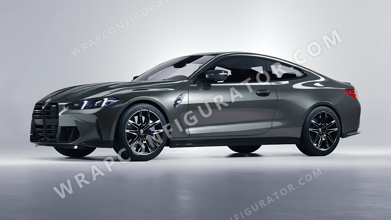 Grey BMW M4 Coupe 2024 wrapped in ORACAL Graphite 970RA-932G