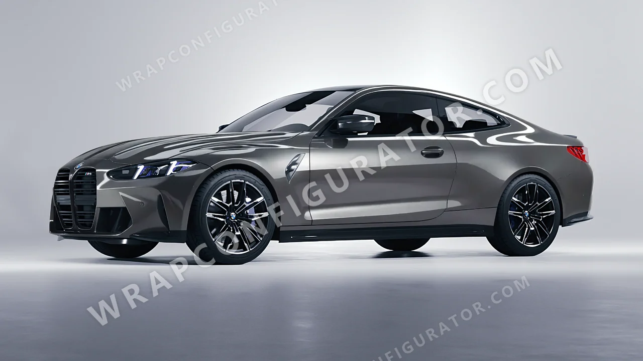 Grey BMW M4 Coupe 2024 wrapped in ORACAL Grey Cast Iron 970RA-935G