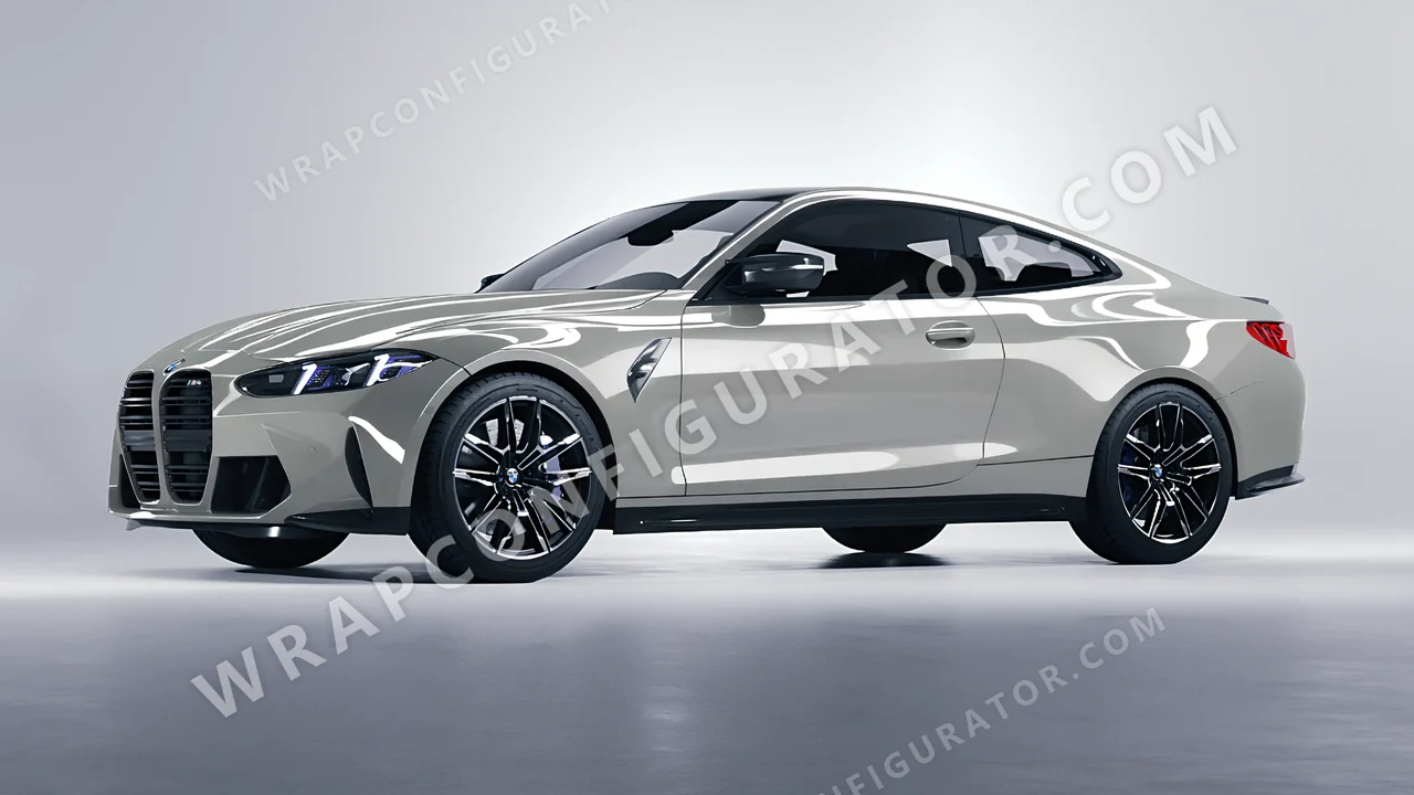 Grey BMW M4 Coupe 2024 wrapped in ORACAL Ice Grey 970RA-724G