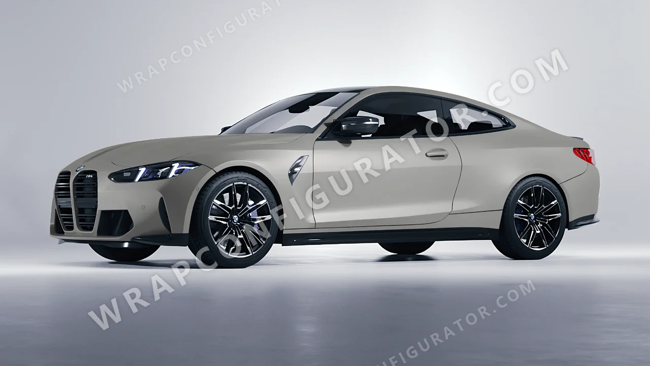 Grey BMW M4 Coupe 2024 wrapped in ORACAL Telegrey 970RA-076M