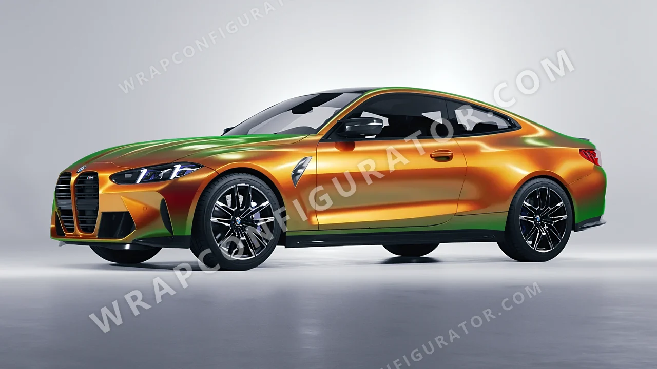 Orange BMW M4 Coupe 2024 wrapped in Colourshield PPF by HyperPro Dawn Orange GB04-P