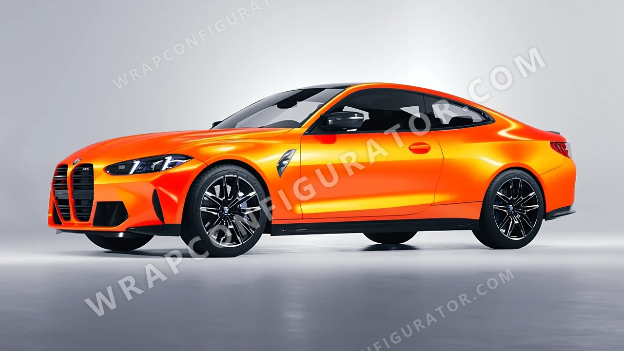 Orange BMW M4 Coupe 2024 wrapped in Colourshield PPF by HyperPro Deep Orange GSF11-P