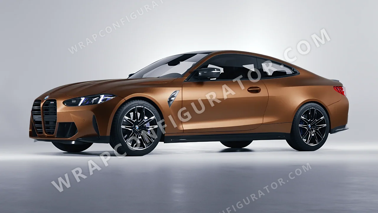 Orange BMW M4 Coupe 2024 wrapped in KPMF Matt Anodised Bronze K75549