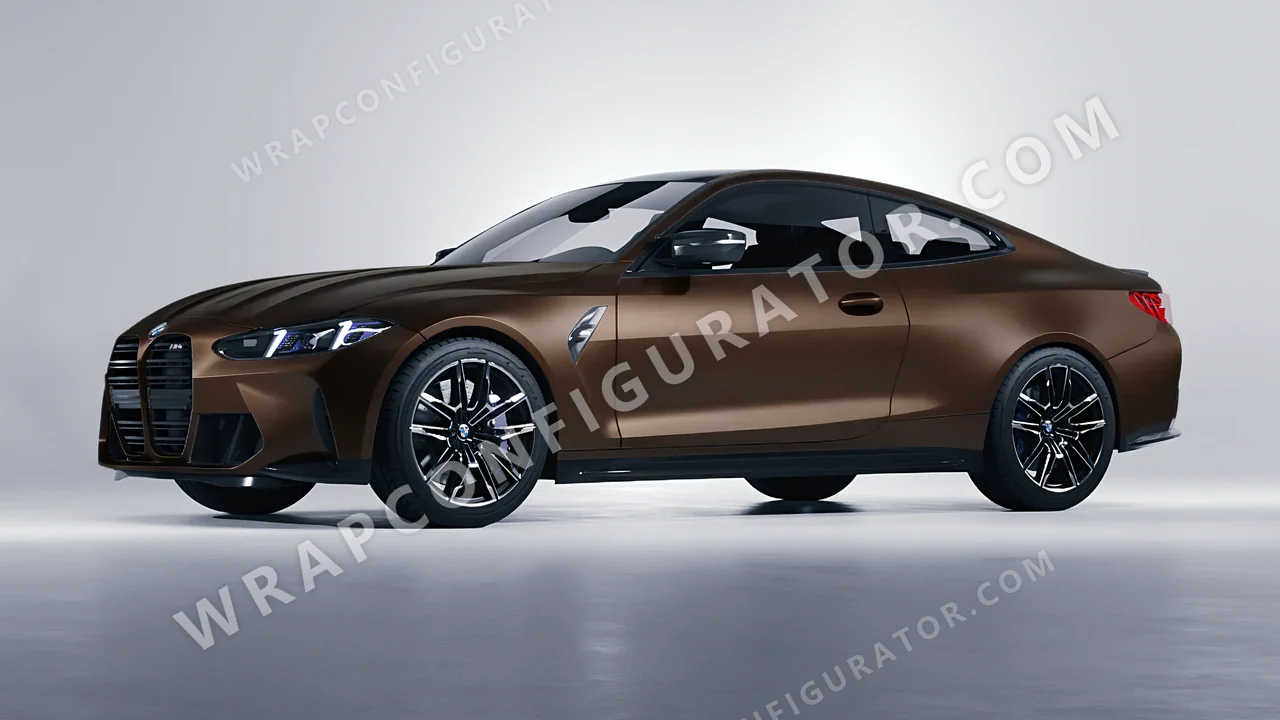 Orange BMW M4 Coupe 2024 wrapped in KPMF Matt Burnished Bronze K75579