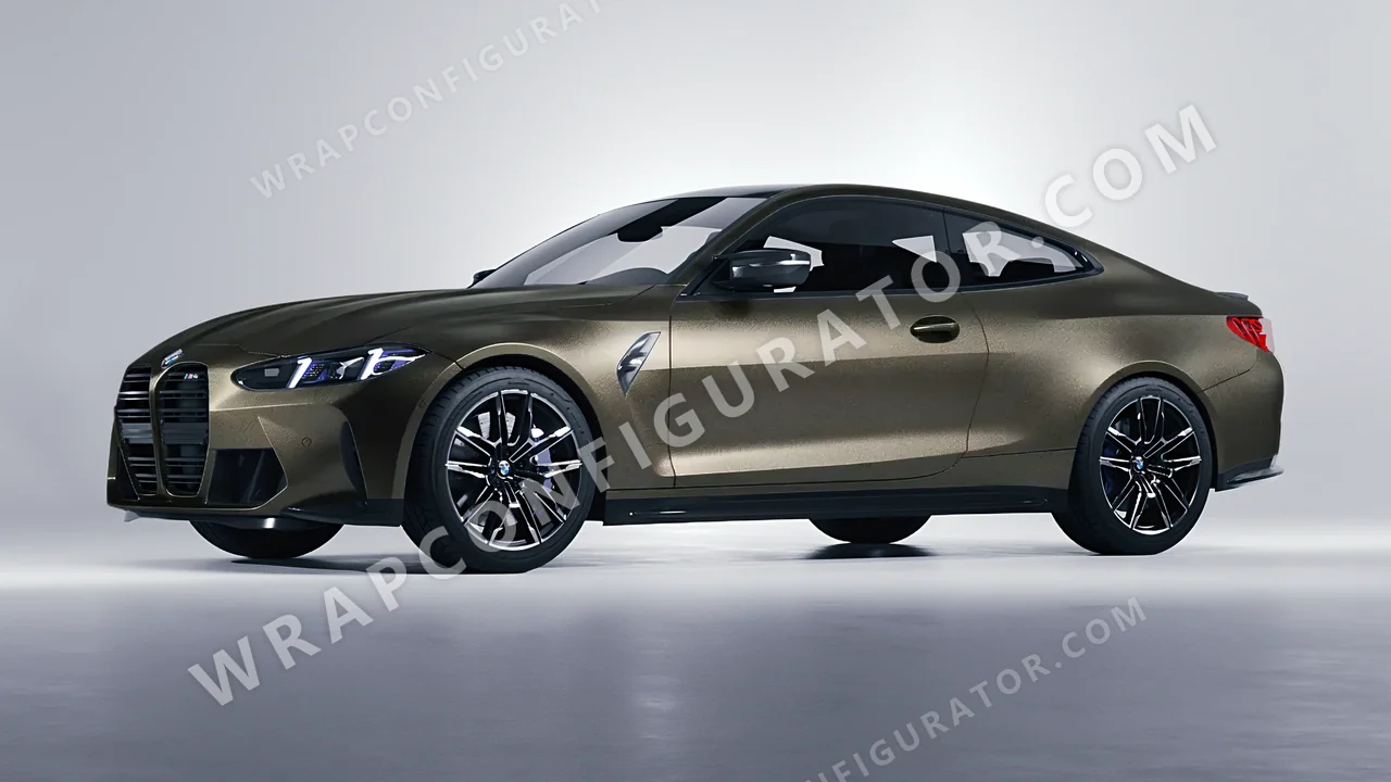 Orange BMW M4 Coupe 2024 wrapped in KPMF Matt Nero Flare K75556