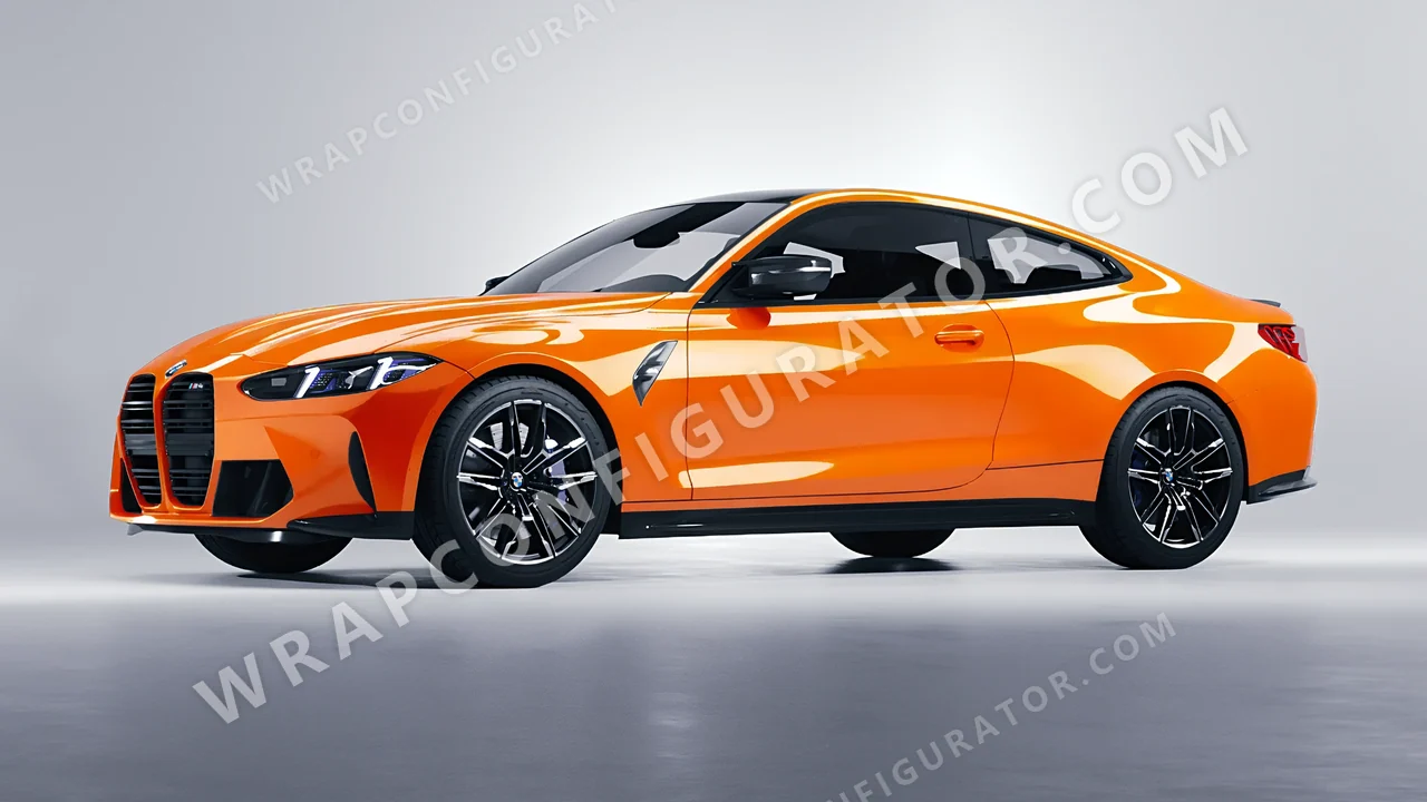 Orange BMW M4 Coupe 2024 wrapped in ORACAL Municipal Orange 970RA-351G