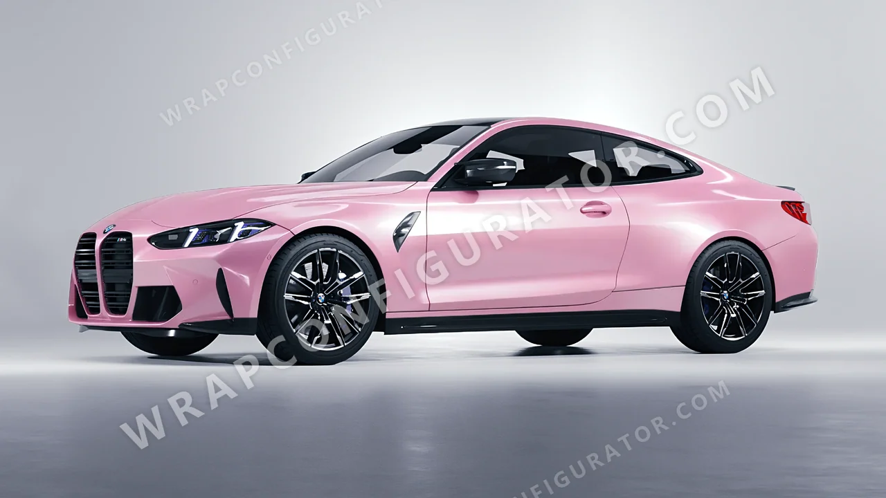Pink BMW M4 Coupe 2024 wrapped in Avery Dennison Gloss Pearl Tutu Pink SW900-523-S