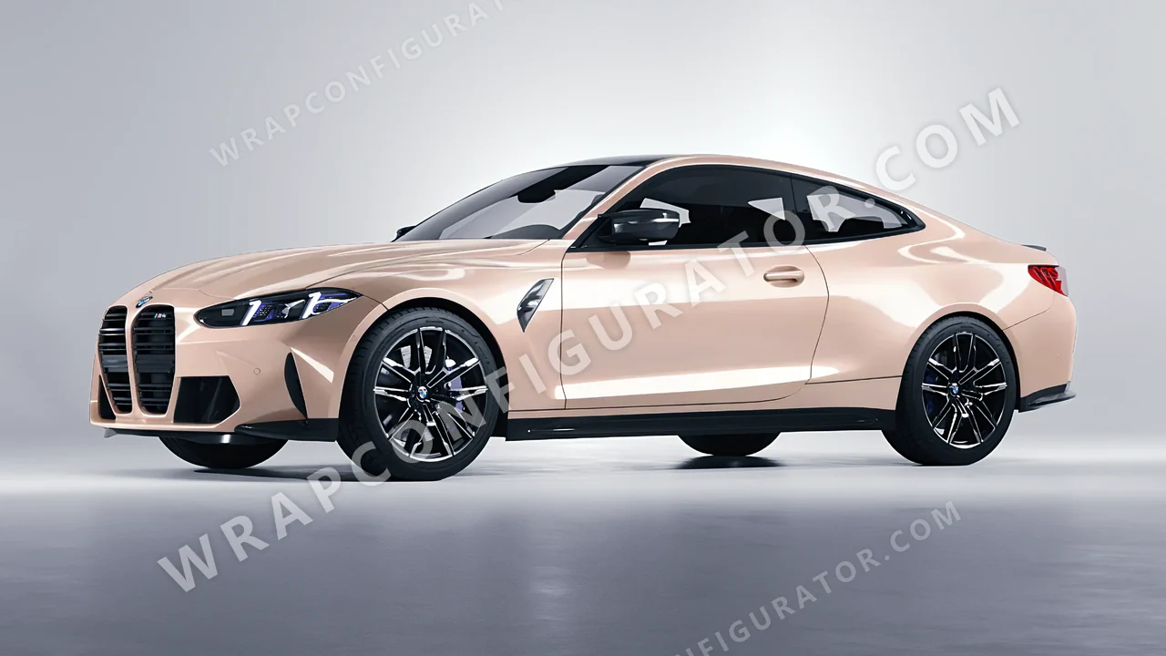 Pink BMW M4 Coupe 2024 wrapped in Colourshield PPF by HyperPro Champagne Pink HGM73-P