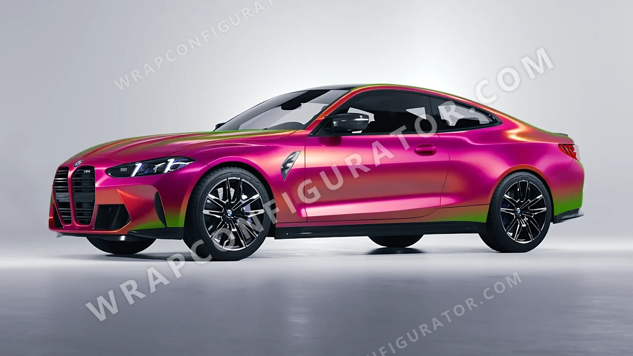 Pink BMW M4 Coupe 2024 wrapped in Colourshield PPF by HyperPro Daybreak Pink GB02-P