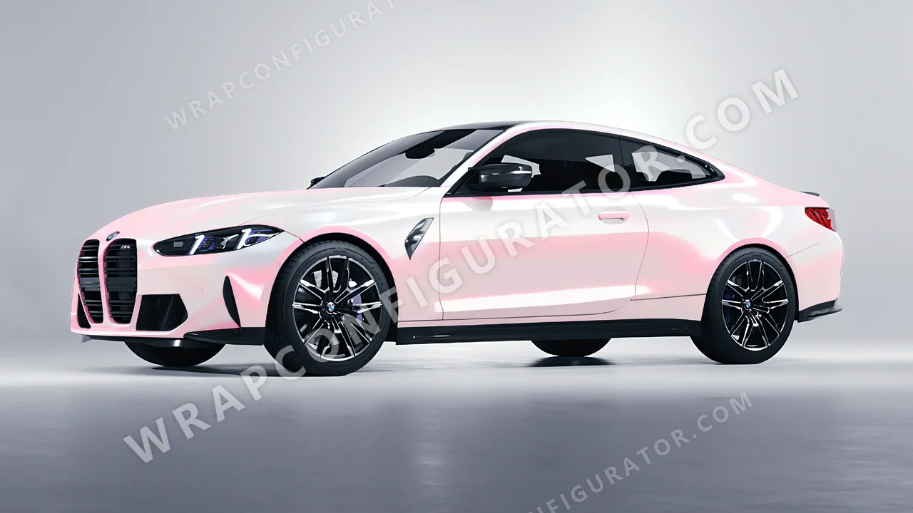 Pink BMW M4 Coupe 2024 wrapped in Colourshield PPF by HyperPro Purple/Pink CGM15-P