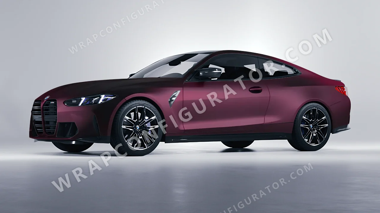 Pink BMW M4 Coupe 2024 wrapped in KPMF Frozen Mystic Pink Matt K75575