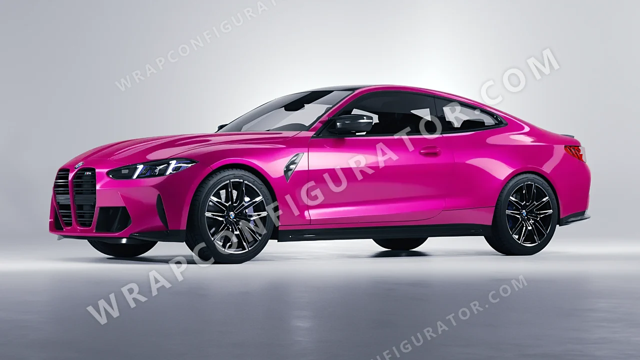 Pink BMW M4 Coupe 2024 wrapped in KPMF Momentum Pink K75406