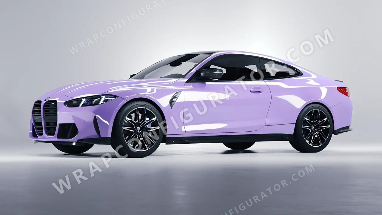 Purple BMW M4 Coupe 2024 wrapped in Colourshield PPF by HyperPro Amethyst HGF27-P