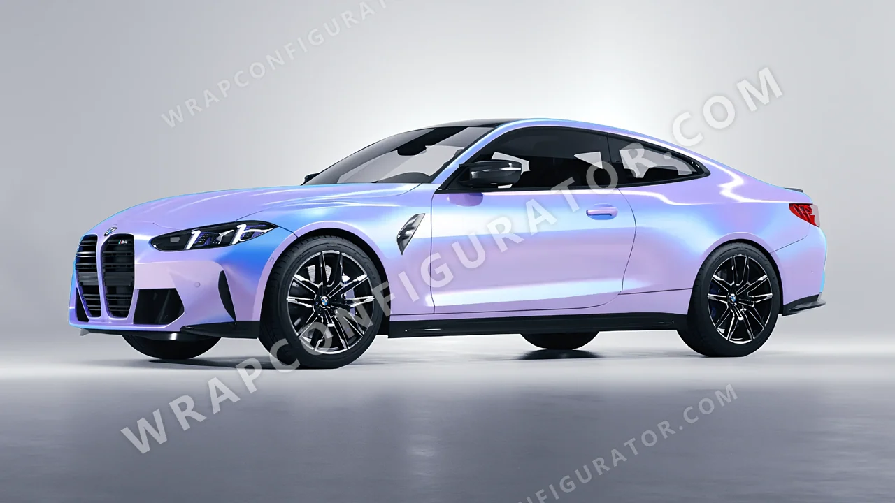 Purple BMW M4 Coupe 2024 wrapped in Colourshield PPF by HyperPro Aurora Purple CGM08-P