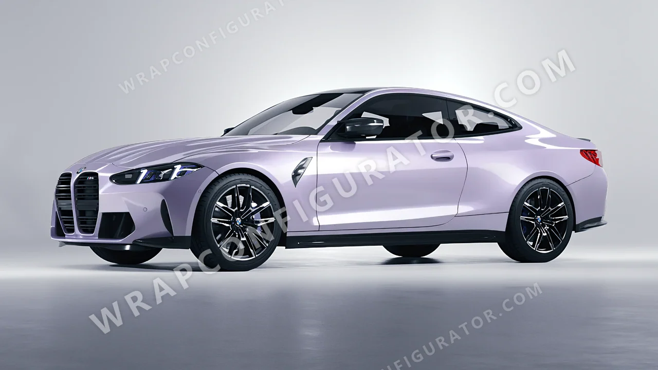 Purple BMW M4 Coupe 2024 wrapped in Inozetek Dynamic PPF Provence Purple DPPF708