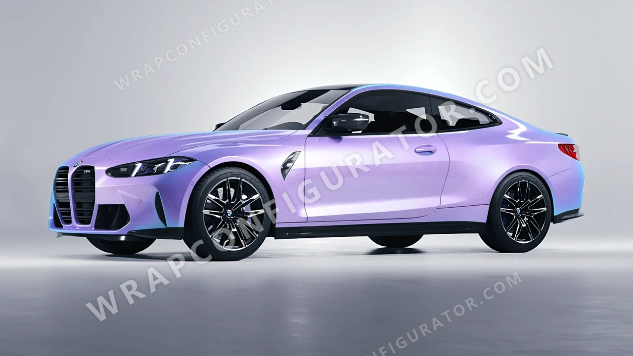 Purple BMW M4 Coupe 2024 wrapped in Inozetek Dynamic PPF Purple DPPF939