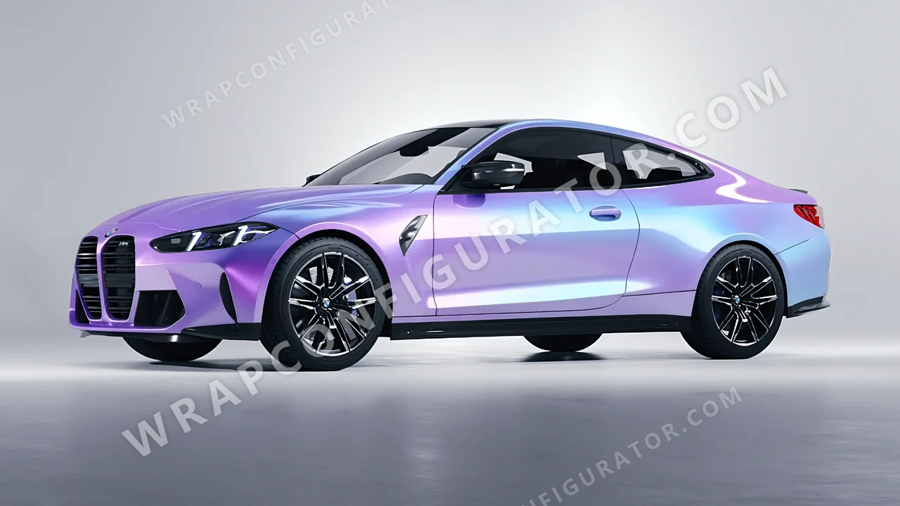 Purple BMW M4 Coupe 2024 wrapped in ORACAL Gloss Amethyst 970RA-316G